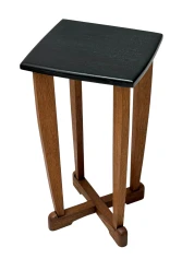 Art Deco Side Table, Solid Oak, Dutch Design, 1920s