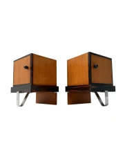 Pair of Art Deco Modernist Nightstands or Bedside Tables, 1920s