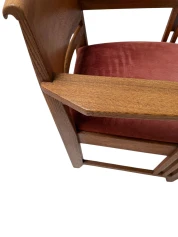 Art Deco Armchair by Anton Lucas, Oak & Macassar, Dutch Design, 1920s