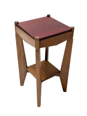 Art Deco Oak Pedestal Table Hendrik Wouda Style, 1920s