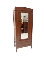 Art Deco One-Door Armoire, Solid Oak, Dutch Design, 1920s