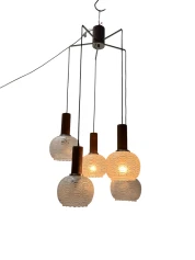 Mid-Century Modern Cascading Chandelier by Hillebrand Germany, 1960s