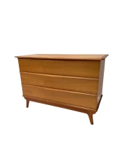 Mid-Century Modern Commode, Solid Cherrywood, Belgium Design, 1970s