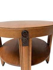 1920s Art Deco Coffee Table by Amsterdamse School, Oak & Ebony