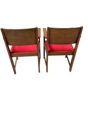 1920s Art Deco Armchairs in Oak & Ebony, Style of Hendrik Wouda