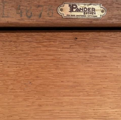 Art Deco Serving Table by Hendrik Wouda, 1924, Solid Oak & Ebony