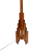 Art Deco Floor Lamp by P.E.L. Izeren, Solid Oak & Macassar, 1920s