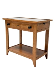 Art Deco Serving Table by Hendrik Wouda, 1924, Solid Oak & Ebony