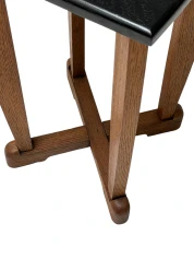 Art Deco Side Table, Solid Oak, Dutch Design, 1920s