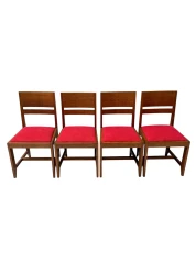 Hendrik Wouda Art Deco Dining Room Chairs Set, Oak, 1924