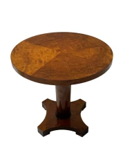 Art Deco Walnut Veneer Side Table, Swedish Design, 1930s