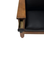 1920s Art Deco Lounge Chair by Anton Lucas in Solid Oak & Ebony