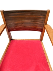 1920s Art Deco Armchairs in Oak & Ebony, Style of Hendrik Wouda