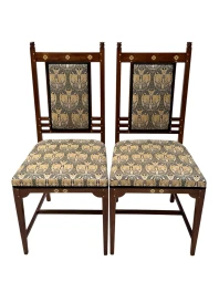 Arts & Crafts Side Chairs by Onder den Sint Maarten, Walnut, 1900s