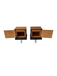 Pair of Art Deco Modernist Nightstands or Bedside Tables, 1920s