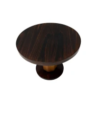 Art Deco Side Table in Macassar and Birch by Gebroeders Reens Amsterdam, 1930s