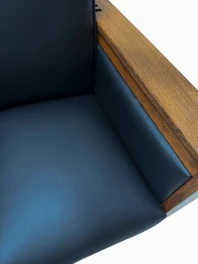 1920s Art Deco Lounge Chair by Anton Lucas in Solid Oak & Ebony