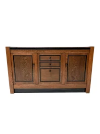 Art Deco Credenza by J.A. Muntendam, Solid Oak, Dutch Design, 1920s