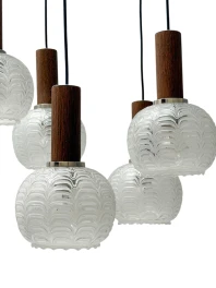 Mid-Century Modern Cascading Chandelier by Hillebrand Germany, 1960s