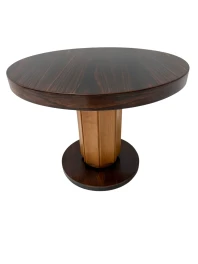 Art Deco Side Table in Macassar and Birch by Gebroeders Reens Amsterdam, 1930s