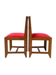 Hendrik Wouda Art Deco Dining Room Chairs Set, Oak, 1924