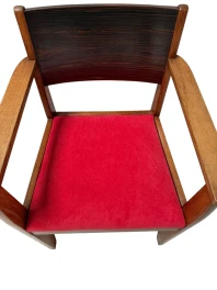 1920s Art Deco Armchairs in Oak & Ebony, Style of Hendrik Wouda