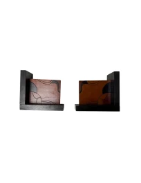 Pair of Art Deco Batik Bookends by Hans Steinpatz, Dutch Design, 1920s