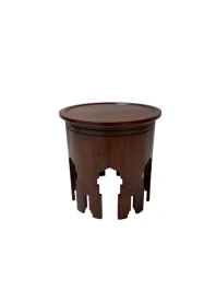 1920s Art Deco Amsterdamse School Side Table in Solid Walnut