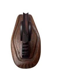 Art Deco Amsterdamse School Oak and Macassar Desk Paperweight, 1920s