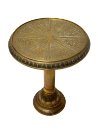 Art Deco Side Table Amsterdamse School, Brass 1920s