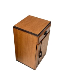 1920s Art Deco Nightstands by Fa. S. Speelman, Solid Oak & Ebony 2