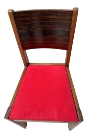 1920s Art Deco Dining Room Chairs in Oak & Ebony, Style of Hendrik Wouda