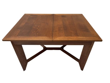 Art Deco Extending Dining Table by Hendrik Wouda, Dutch Design, 1924