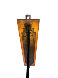 Art Deco Lantern Wall Light by French Designer, Wrought Iron, 1930s