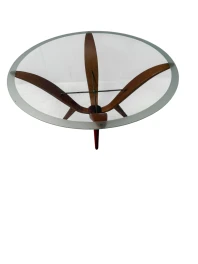 Mid-Century Modern Coffee Table by A.A. Patijn, Walnut & Brass