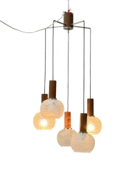 Mid-Century Modern Cascading Chandelier by Hillebrand Germany, 1960s
