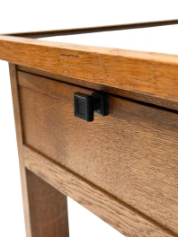 Art Deco Serving Table by Hendrik Wouda, 1924, Solid Oak & Ebony