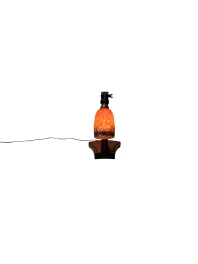 1920s Art Deco Table Lamp by Louis Bogtman with Fruitwood Base