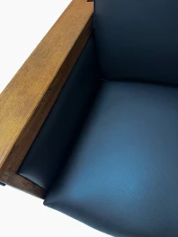 1920s Art Deco Lounge Chair by Anton Lucas in Solid Oak & Ebony
