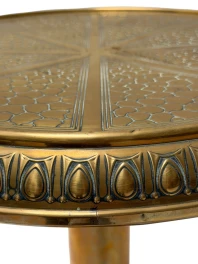 Art Deco Side Table Amsterdamse School, Brass 1920s
