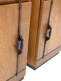 1920s Art Deco Nightstands by Fa. S. Speelman, Solid Oak & Ebony 2