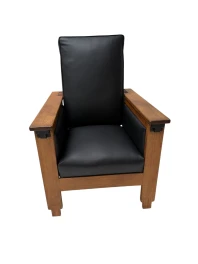 1920s Art Deco Lounge Chair by Anton Lucas in Solid Oak & Ebony