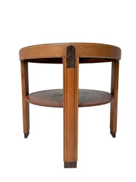 1920s Art Deco Coffee Table by Amsterdamse School, Oak & Ebony