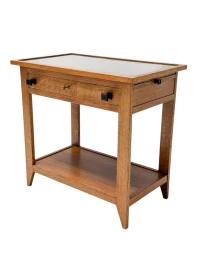 Art Deco Serving Table by Hendrik Wouda, 1924, Solid Oak & Ebony