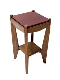 Art Deco Oak Pedestal Table Hendrik Wouda Style, 1920s