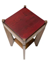 Art Deco Oak Pedestal Table Hendrik Wouda Style, 1920s