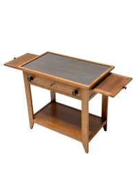 Art Deco Serving Table by Hendrik Wouda, 1924, Solid Oak & Ebony