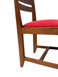 Hendrik Wouda Art Deco Dining Room Chairs Set, Oak, 1924