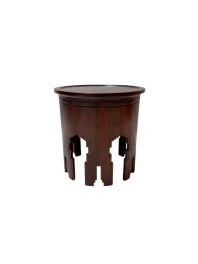 1920s Art Deco Amsterdamse School Side Table in Solid Walnut