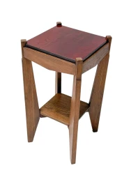 Art Deco Oak Pedestal Table Hendrik Wouda Style, 1920s